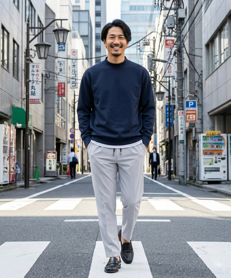 落ち着きの中に映える大人のシンプルスタイル